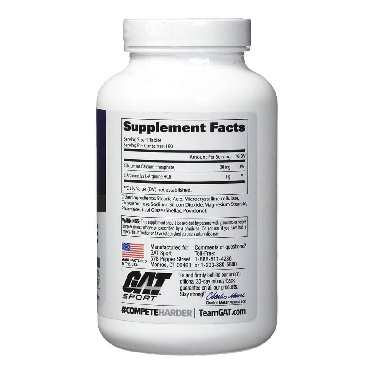 GAT L-Arginine 180Tabs - Image 2