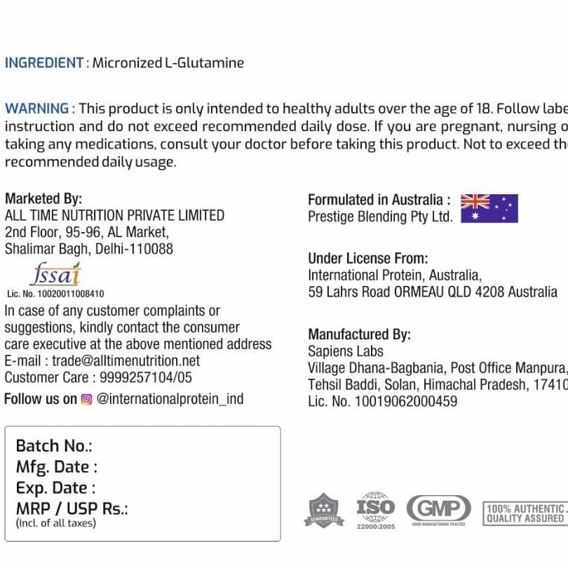 International Protein - Glutamine - Image 2