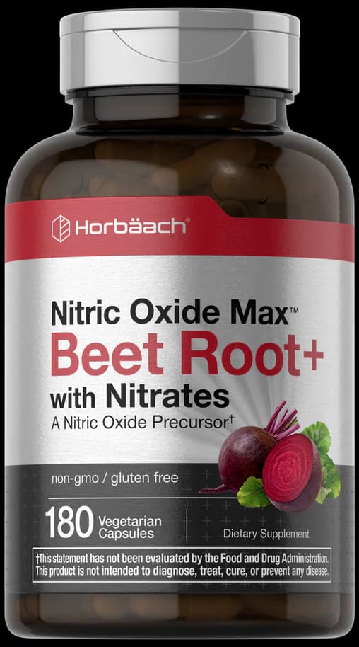 Horbaach Nitric Oxide Max with Beet Root | 180 Capsules