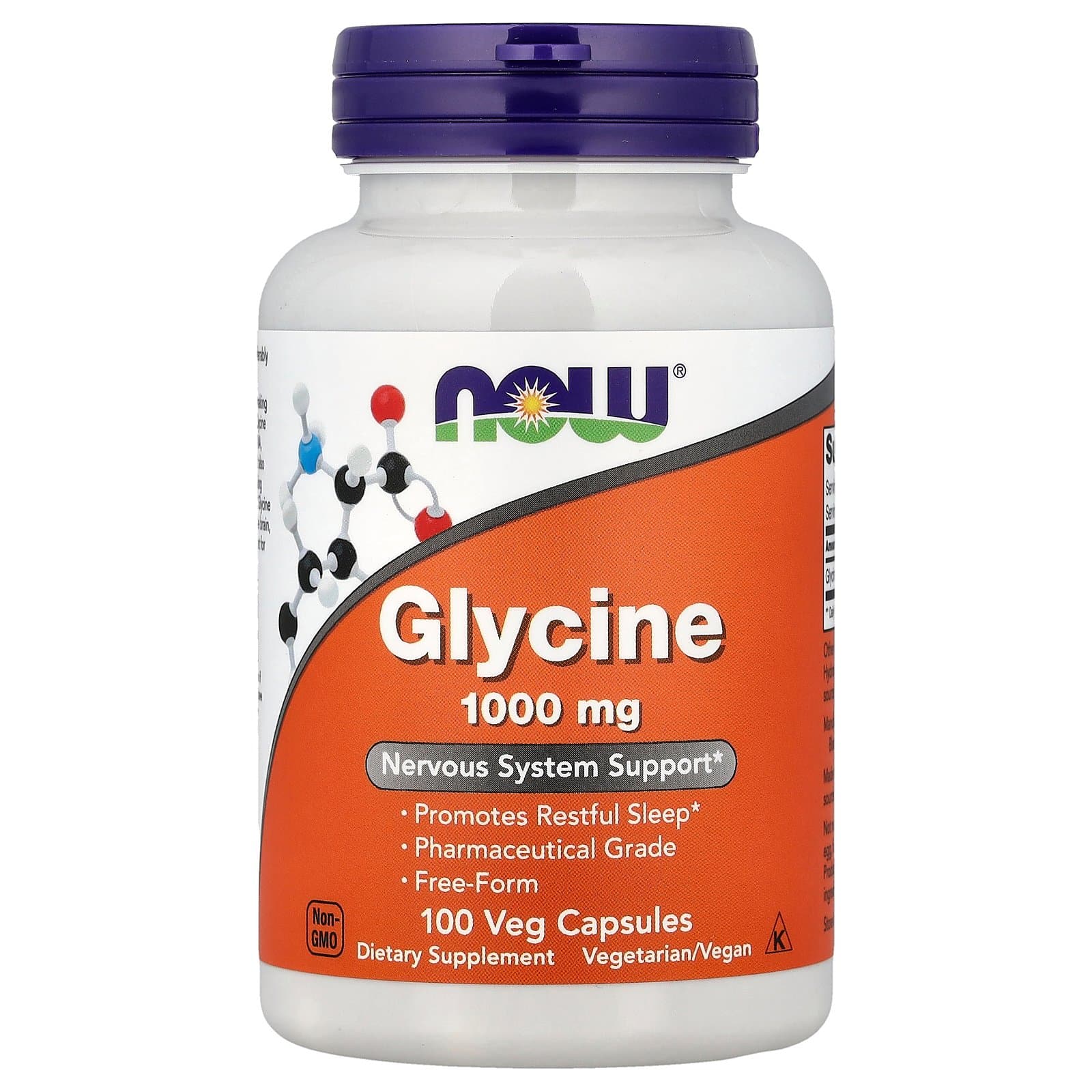 NOW Foods Glycine 1000 mg – 100 Capsules