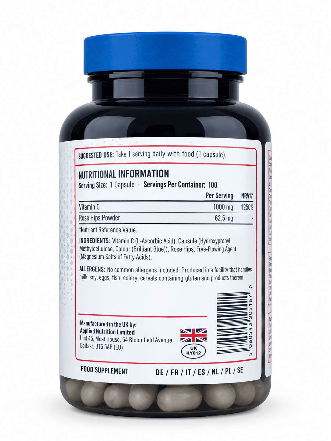Applied Nutrition Vitamin C 1000 – 100 Capsules - Image 2