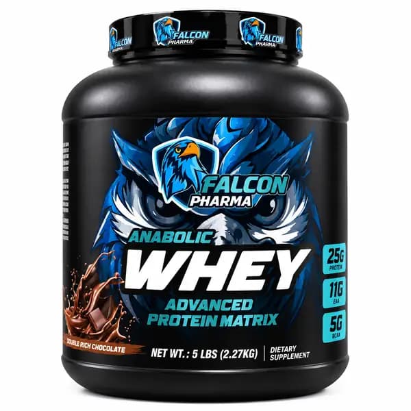 Falcon Pharma Anabolic Whey – Double Rich Chocolate, 5 lb (2.27 kg)