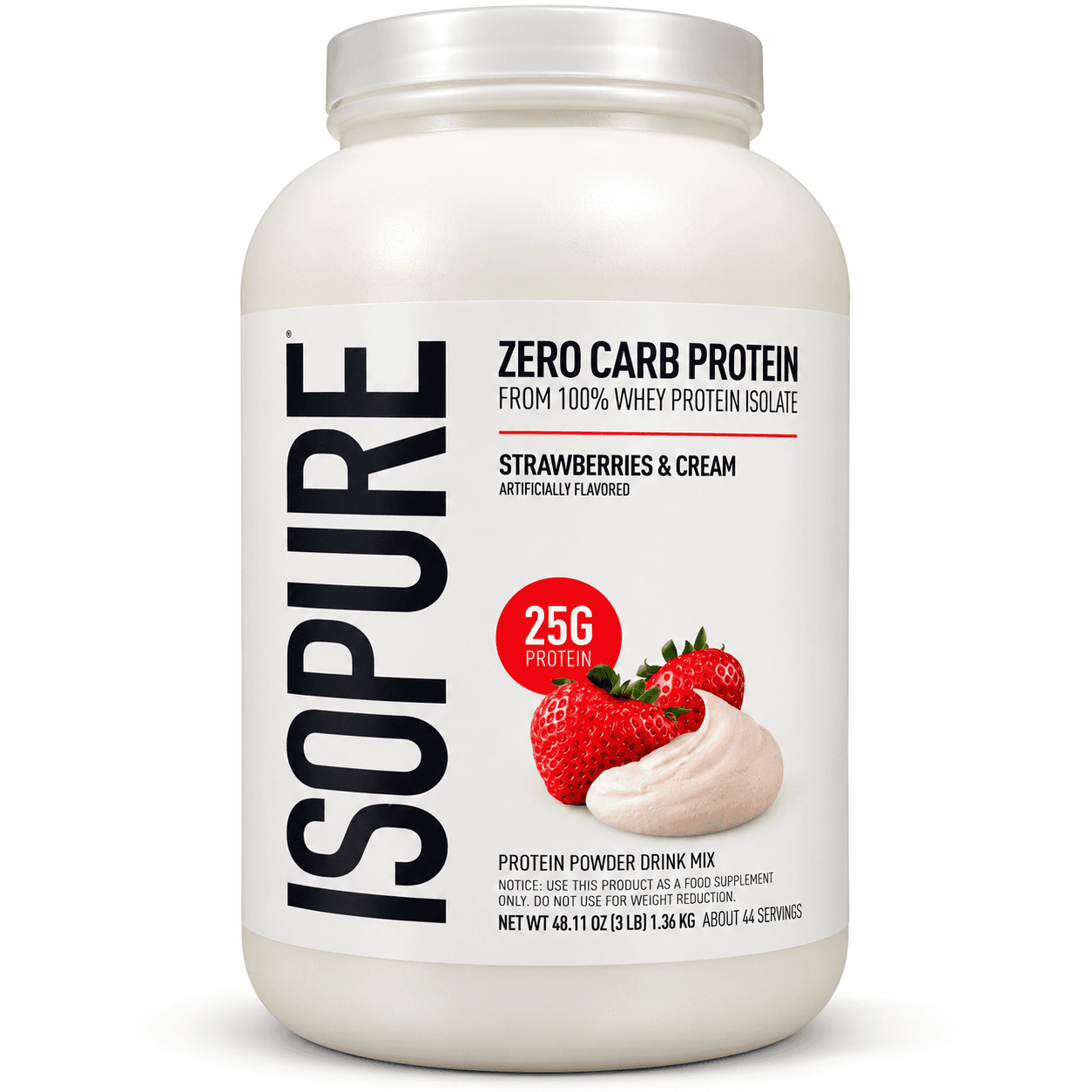 Isopure Zero Carb Protein 3 lb – Strawberries & Cream