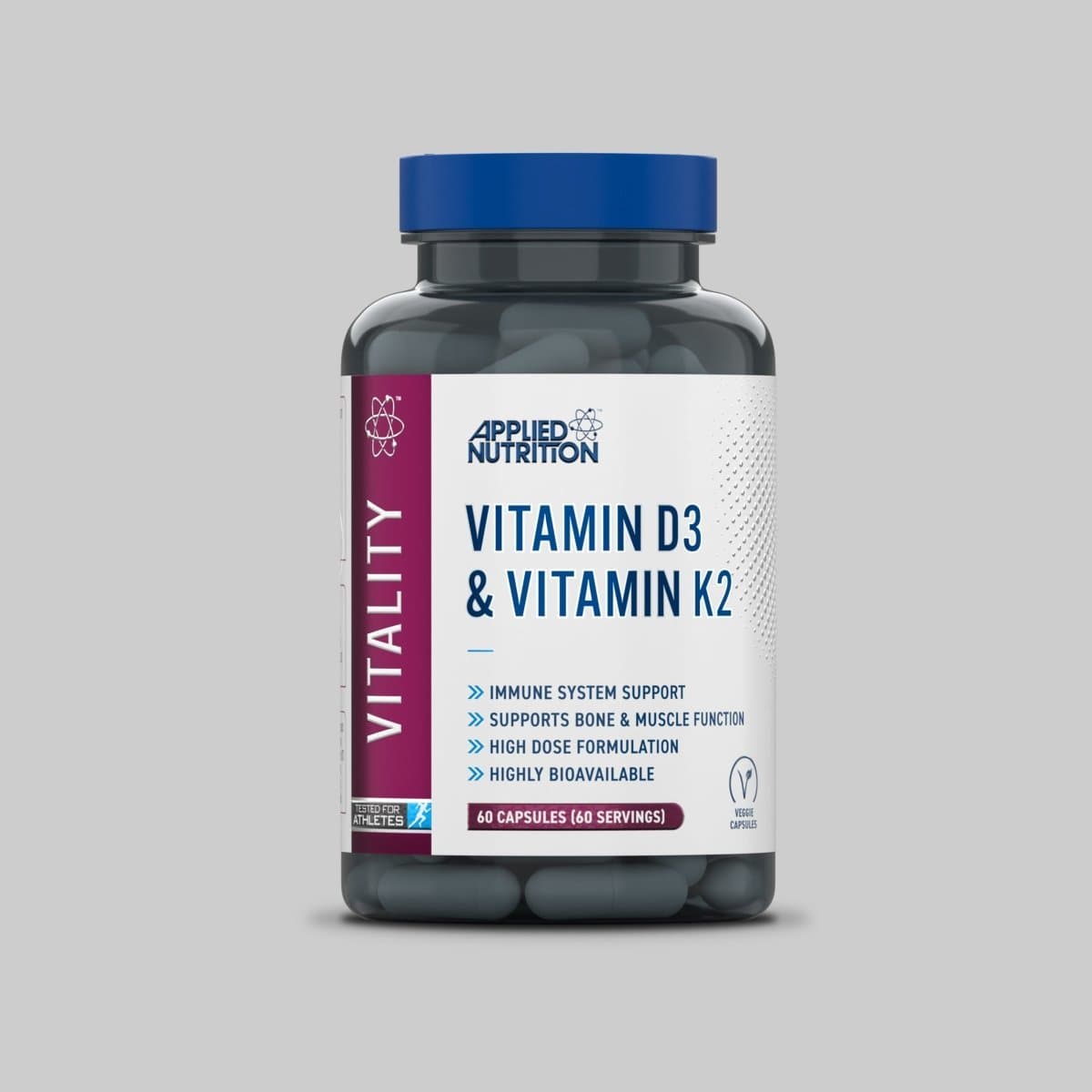 Applied Nutrition Vitamin D3 & K2 – 60 Capsules